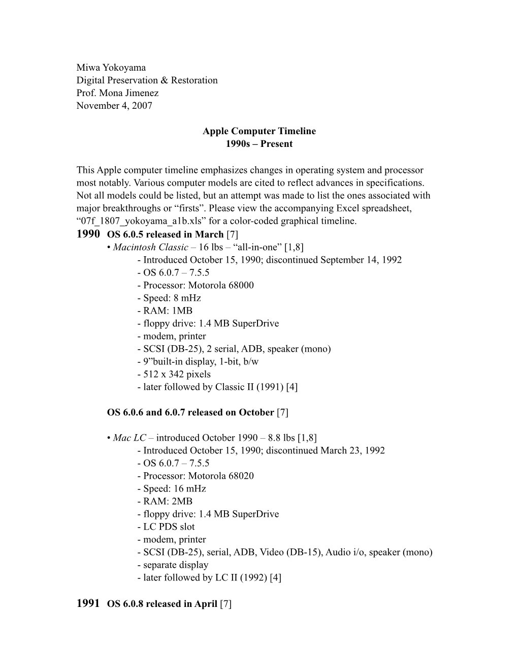 Apple Computer Timeline 1990S – Present