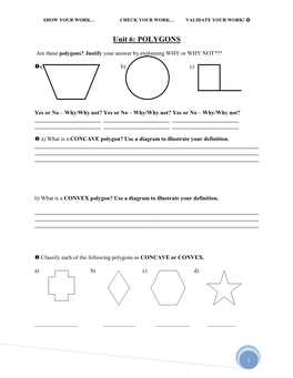 Unit 6: POLYGONS