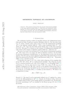 Arxiv:1907.03901V3 [Math.GT] 3 Jul 2021