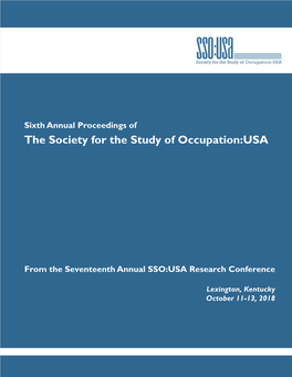 The Society for the Study of Occupation:USA