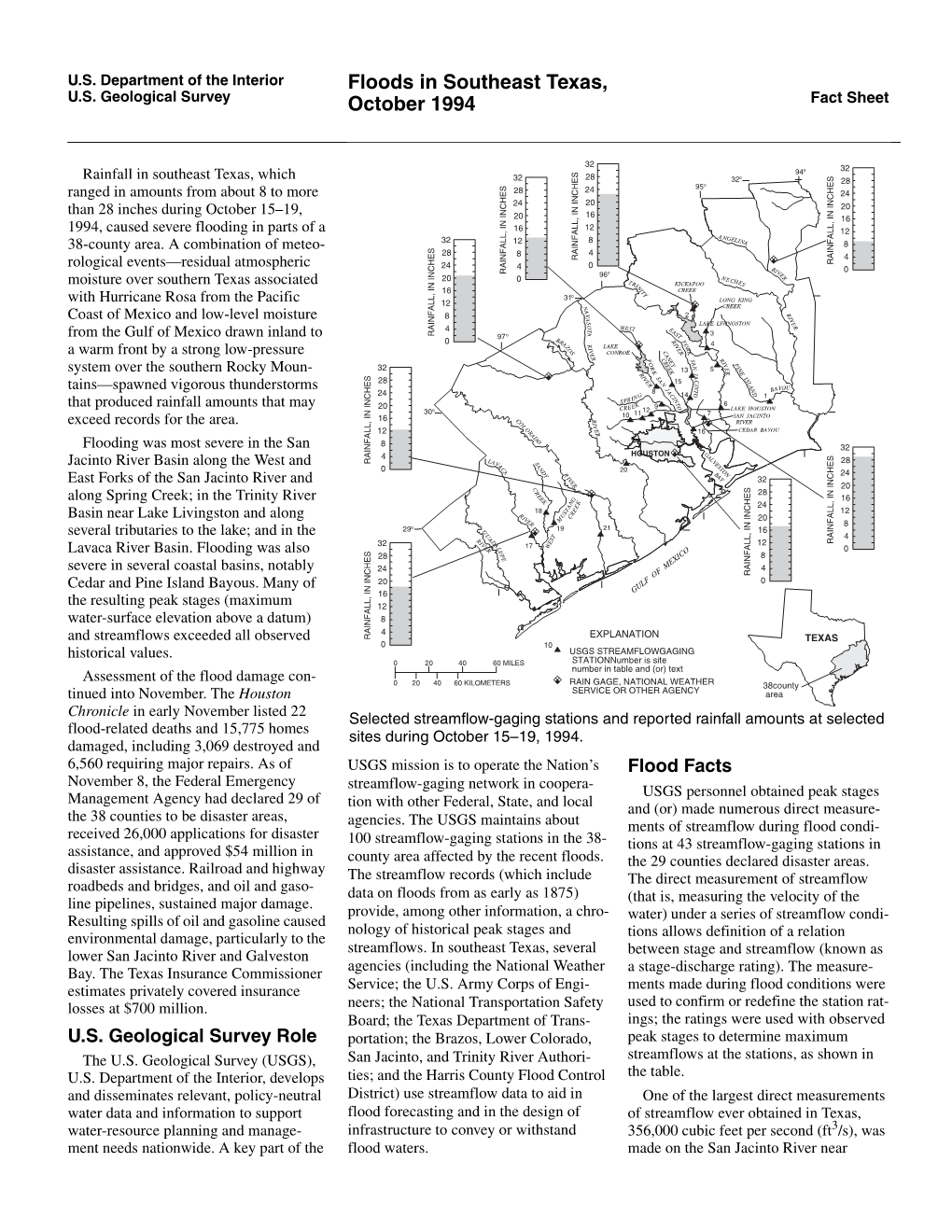 Floods in Southeast Texas, October 1994