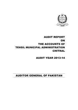 Audit Report on the Accounts of Chitral Audit Year 2013