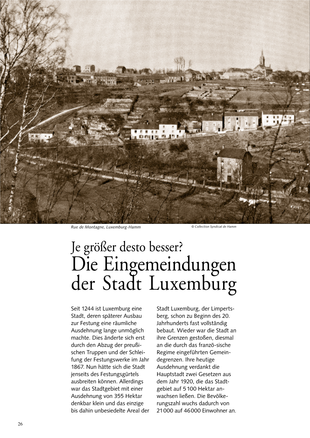 Die Eingemeindungen Der Stadt Luxemburg