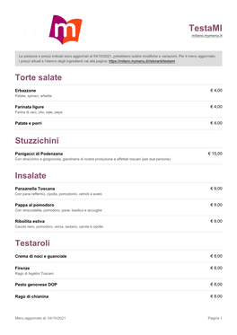 Testami Milano.Mymenu.It