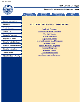 Fort Lewis College Admission Criteria