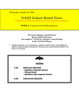 NASD School Board News