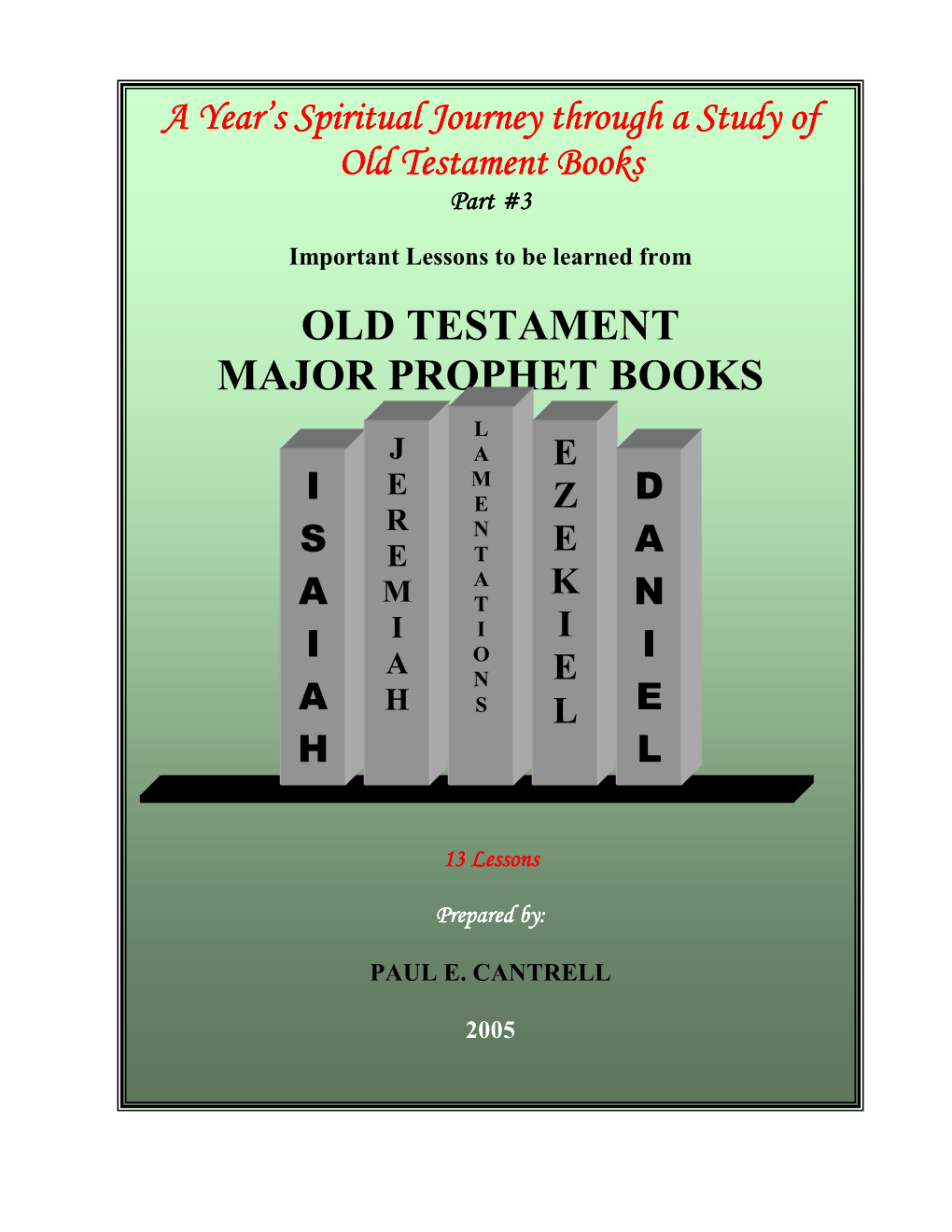 Old Testament Major Prophet Books