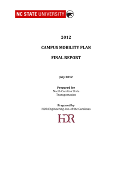 2012 Campus Mobility Plan Final Report