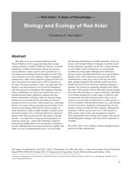 Biology and Ecology of Red Alder