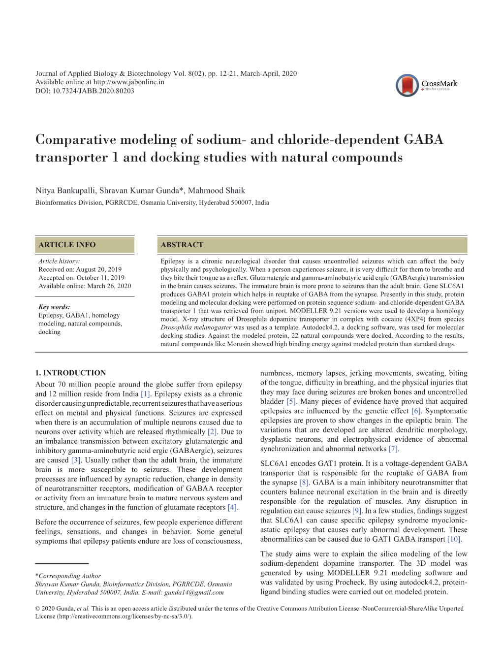 And Chloride-Dependent GABA Transporter 1 and Docking Studies with Natural Compounds