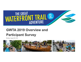 GWTA 2019 Overview and Participant Survey Monday, August 26, 2019