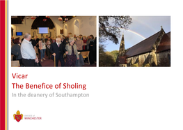 Vicar the Benefice of Sholing