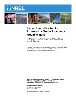 Cacao Intensification in Sulawesi: a Green Prosperity Model Project K