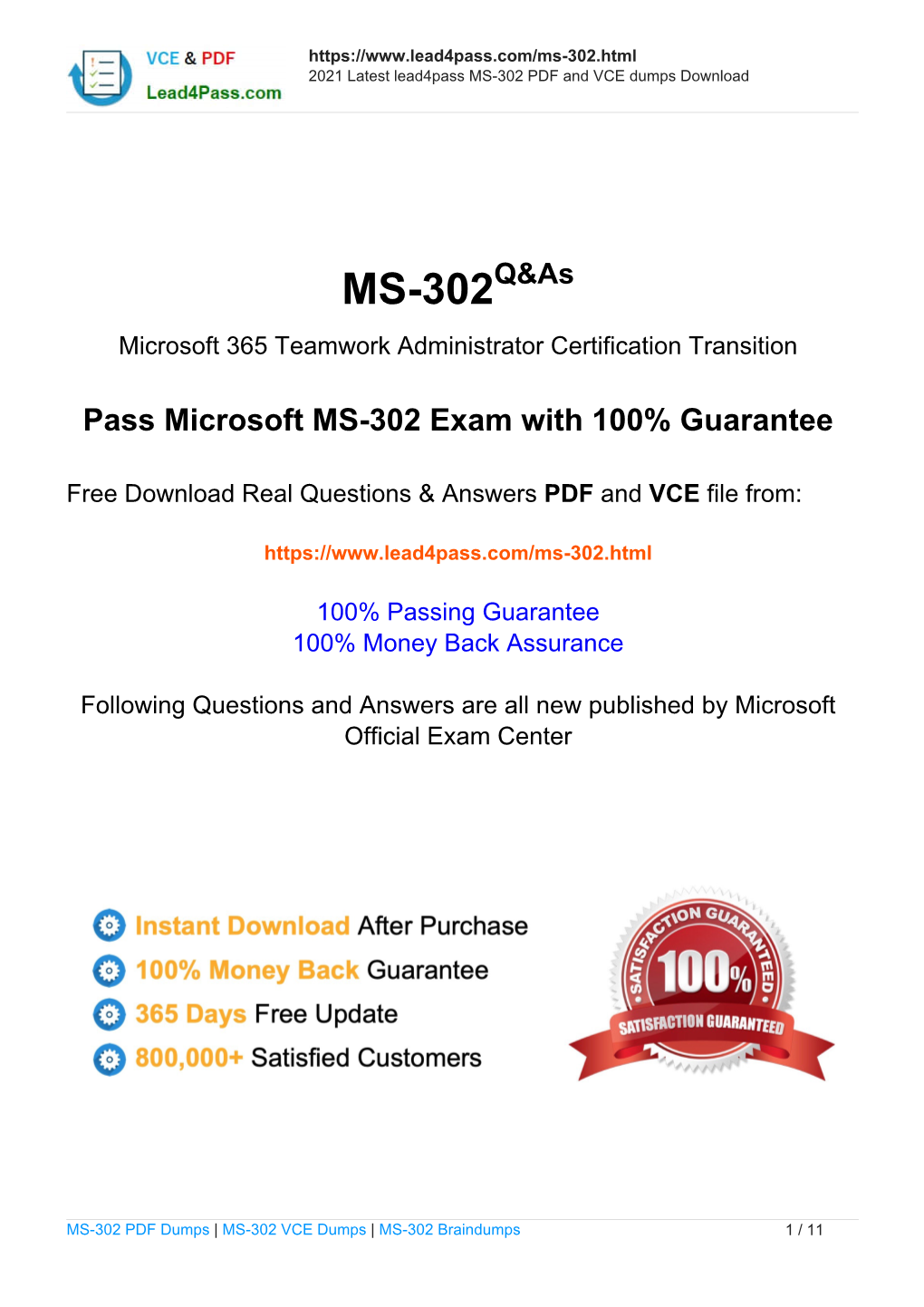 Ms-302.Html 2021 Latest Lead4pass MS-302 PDF and VCE Dumps Download