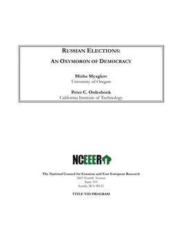 Russian Elections: an Oxymoron of Democracy