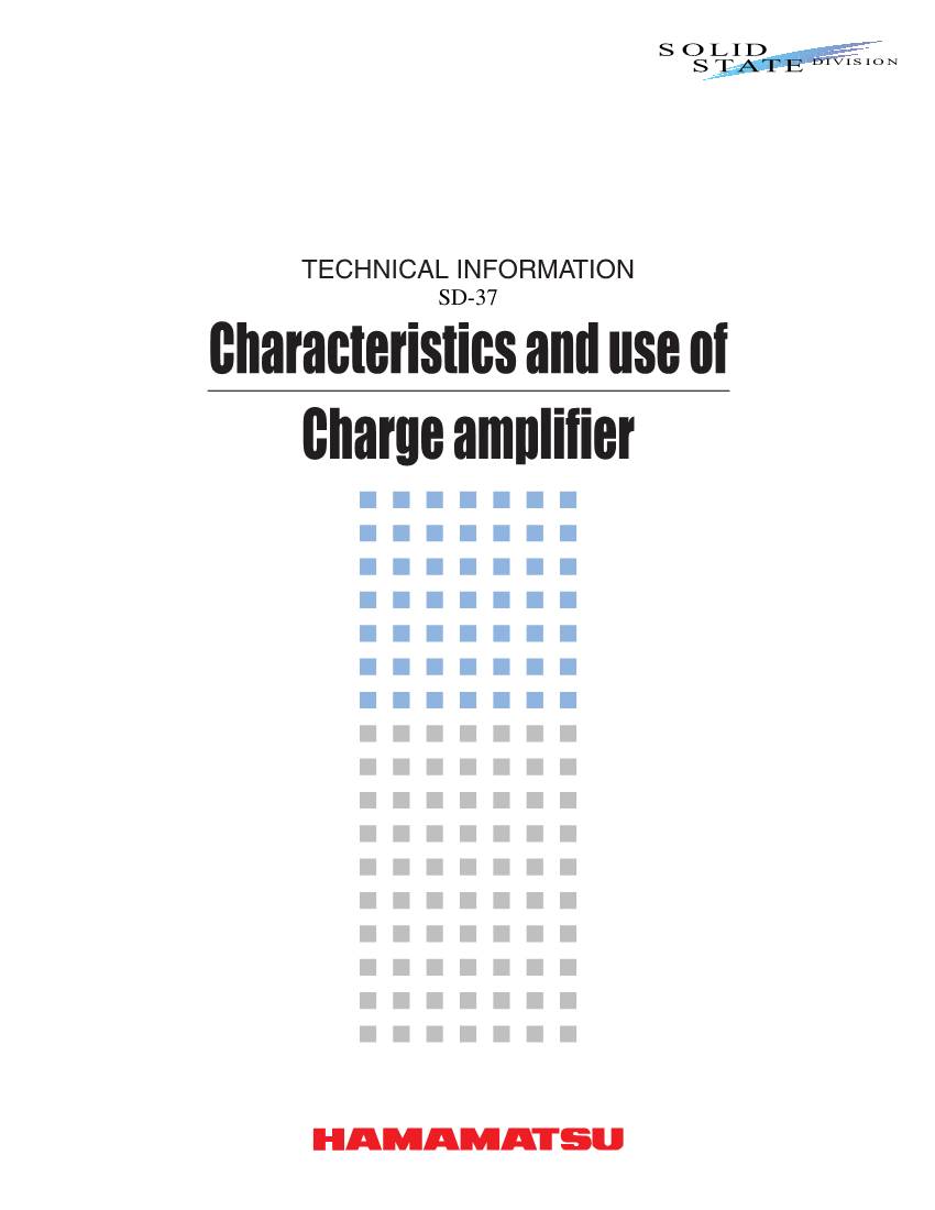 Charge Amplifier Table of Contents 1