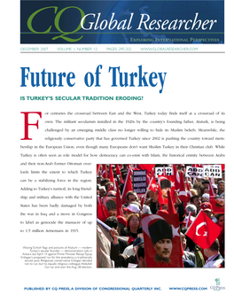 Future of Turkey IS TURKEY’S SECULAR TRADITION ERODING?