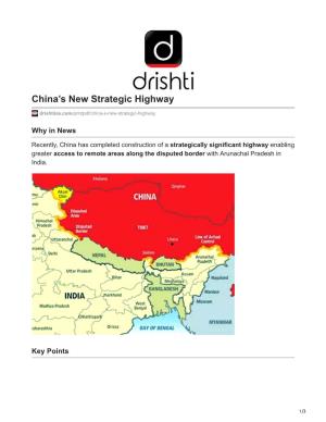 China's New Strategic Highway