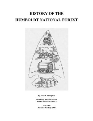 History of the Humboldt National Forest