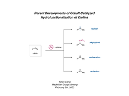 Recent Developments of Cobalt-Catalyzed Hydrofunctionalization of Olefins