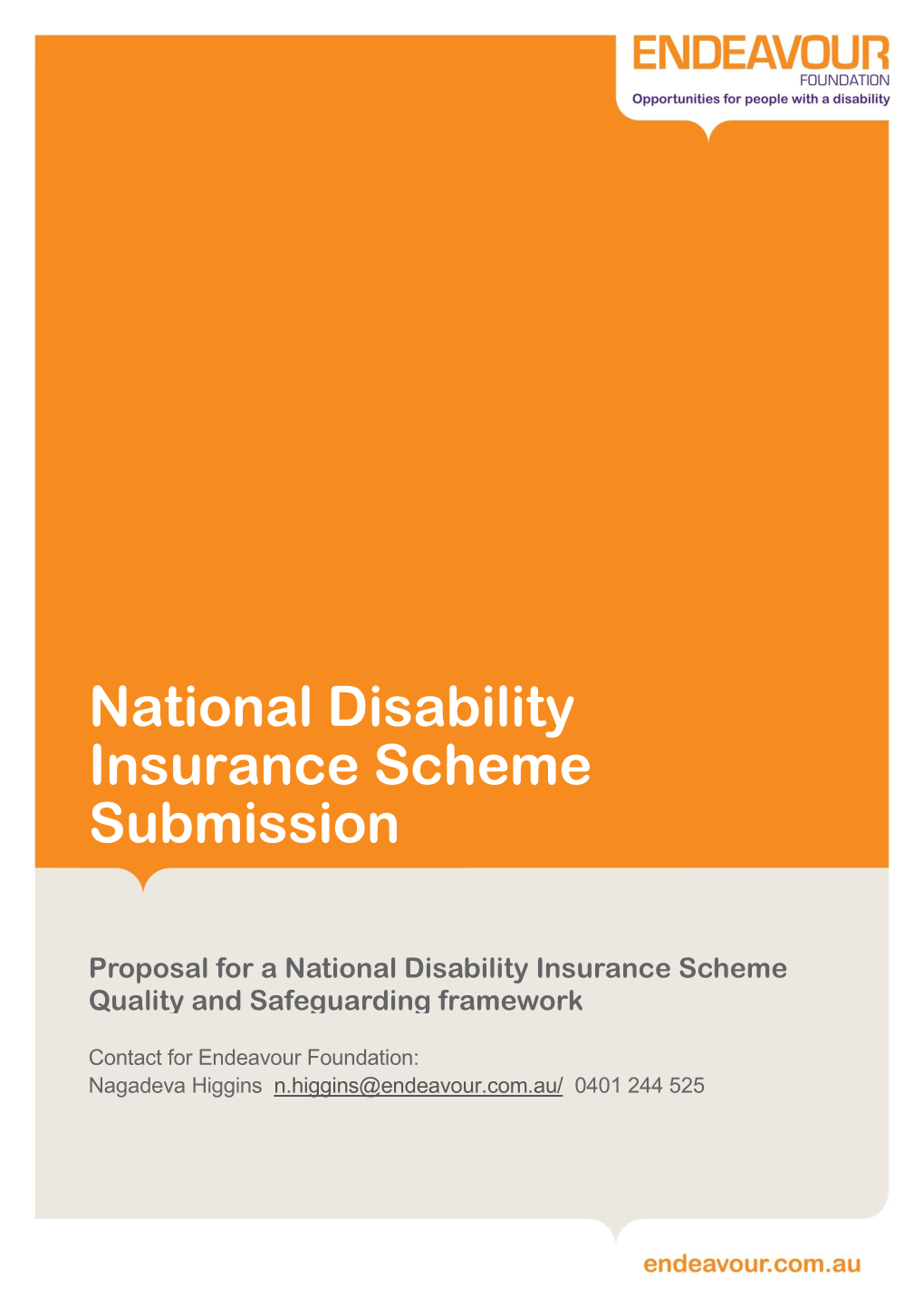 National Disability Insurance Scheme Submission