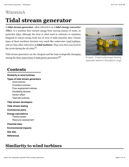 Tidal Stream Generator - Wikipedia 9/27/18, 10:54 AM