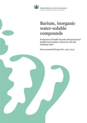 Barium, Inorganic Water-Soluble Compounds