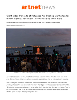 Giant Video Portraits of Refugees Are Circling Manhattan for the UN General Assembly This Week—See Them Here
