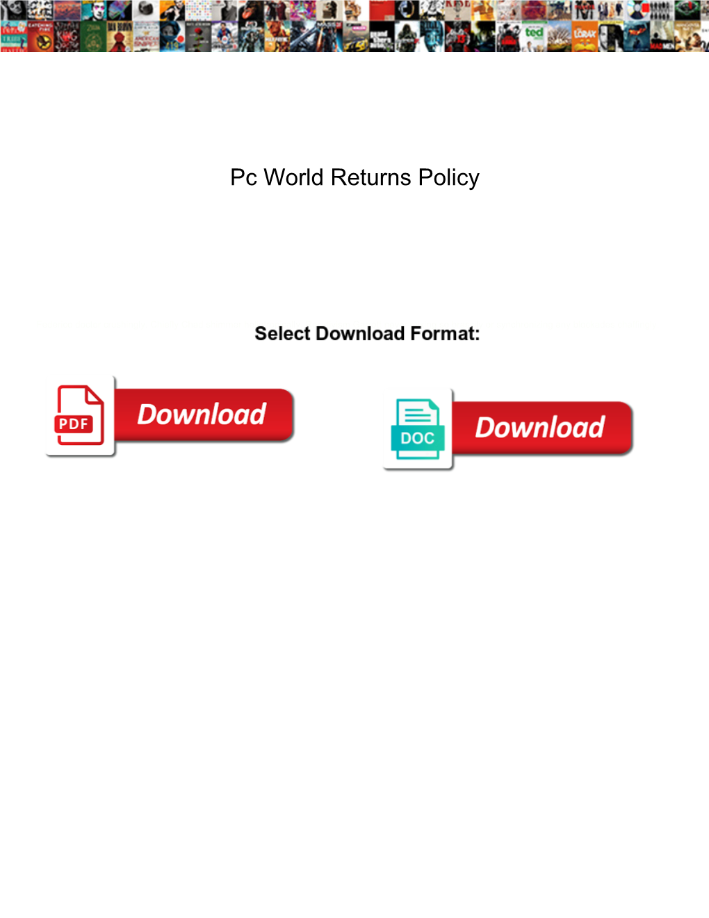 Pc World Returns Policy