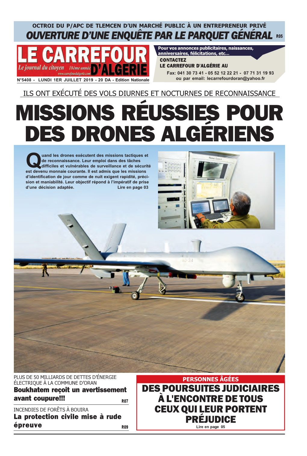 Missions Réussies Pour Des Drones Algériens