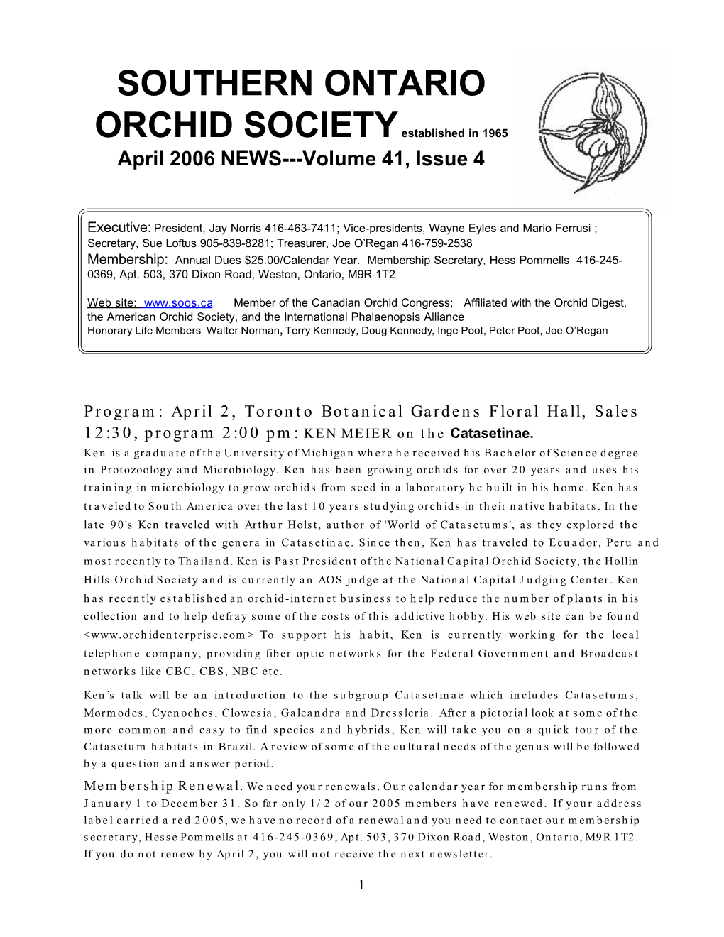 Southern Ontario Orchid Society