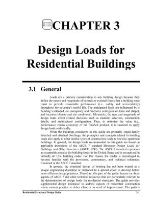 Design Loads for Residential Buildings