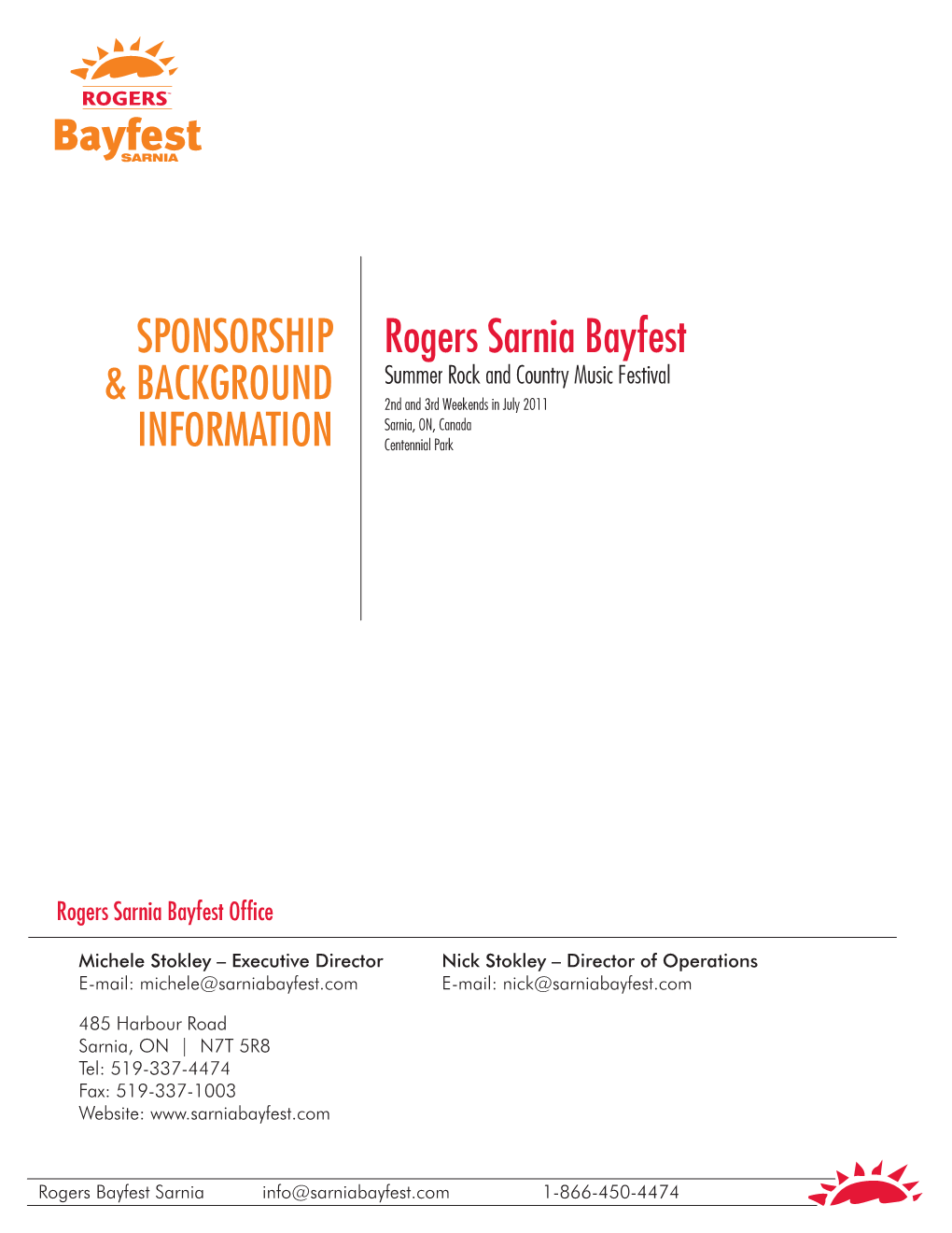 Bayfest Sponsorship Booklet.Indd