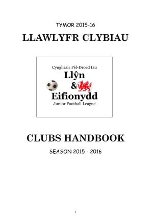 The Llyn Ac Eifionydd Junior Football League Constitutional Rules Part 1