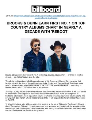 Brooks & Dunn Earn First No. 1 on Top Country Albums Chart in Nearly a Decade With