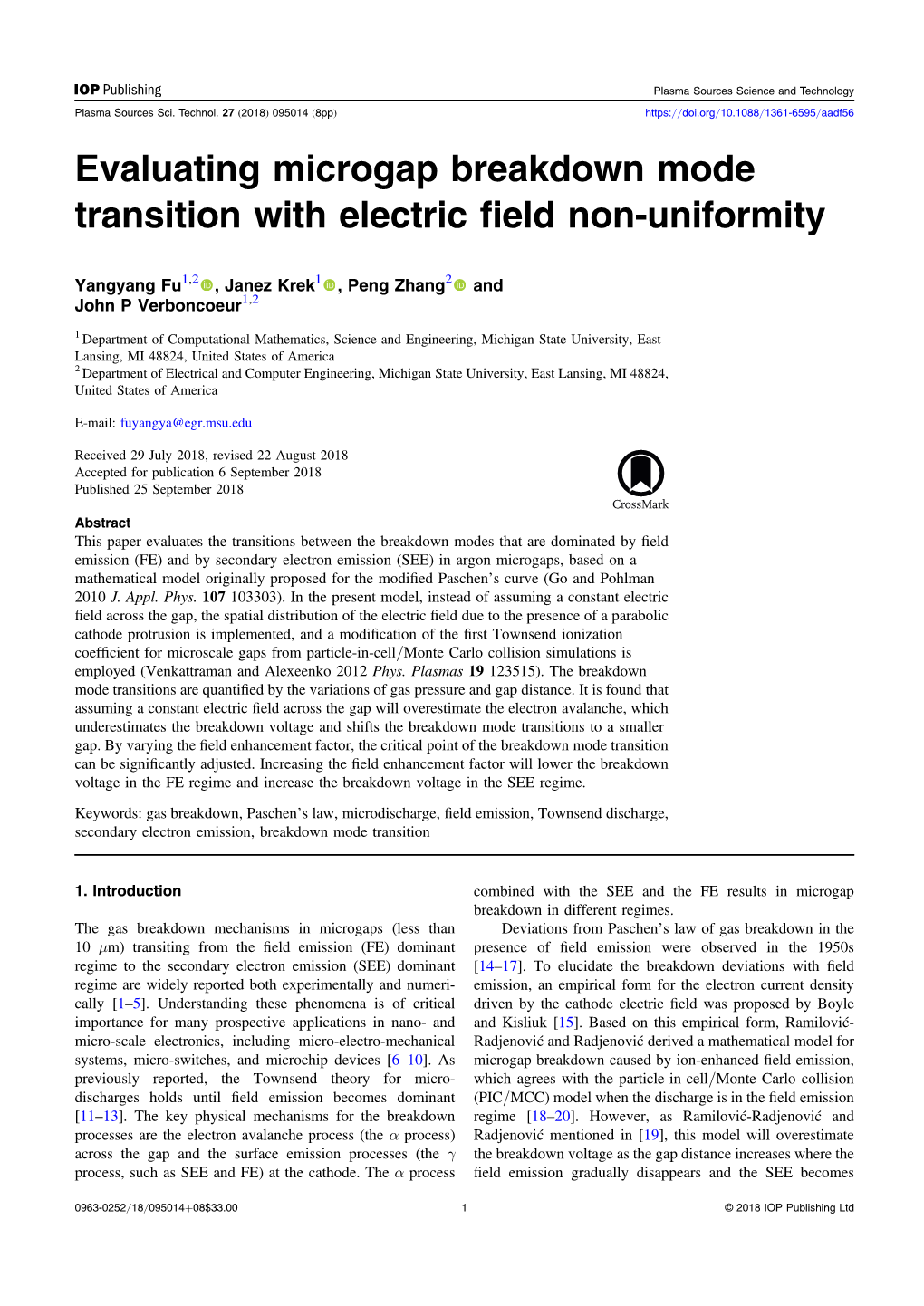 Evaluating Microgap Breakdown Mode Transition with Electric Field