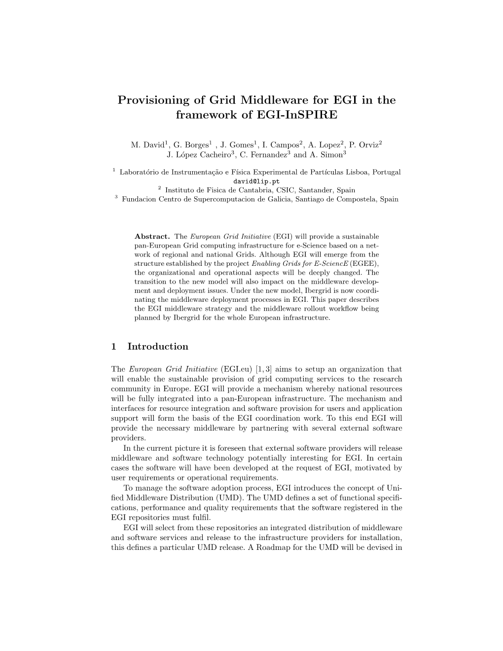 Provisioning of Grid Middleware for EGI in the Framework of EGI-Inspire