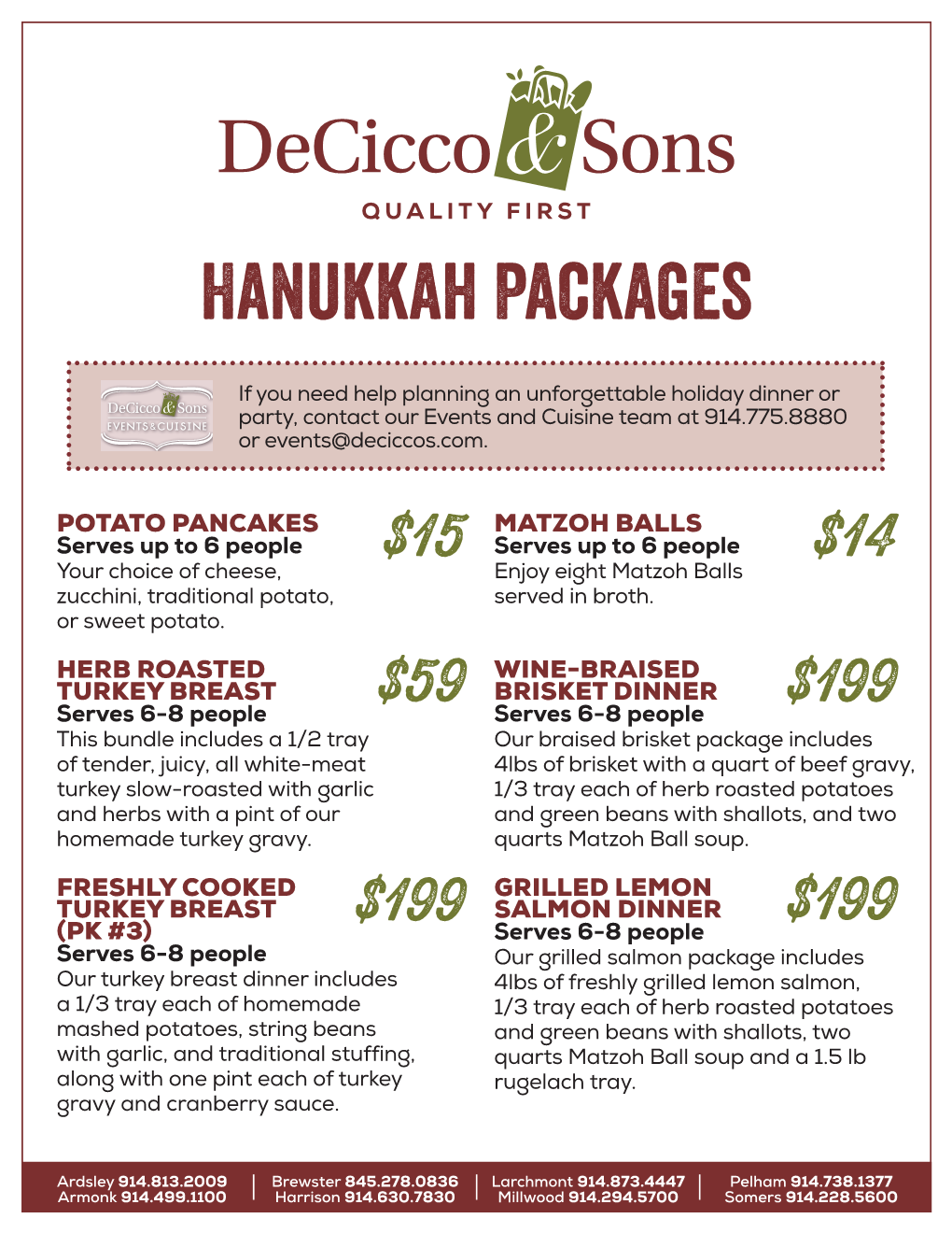 Hanukkah Packages