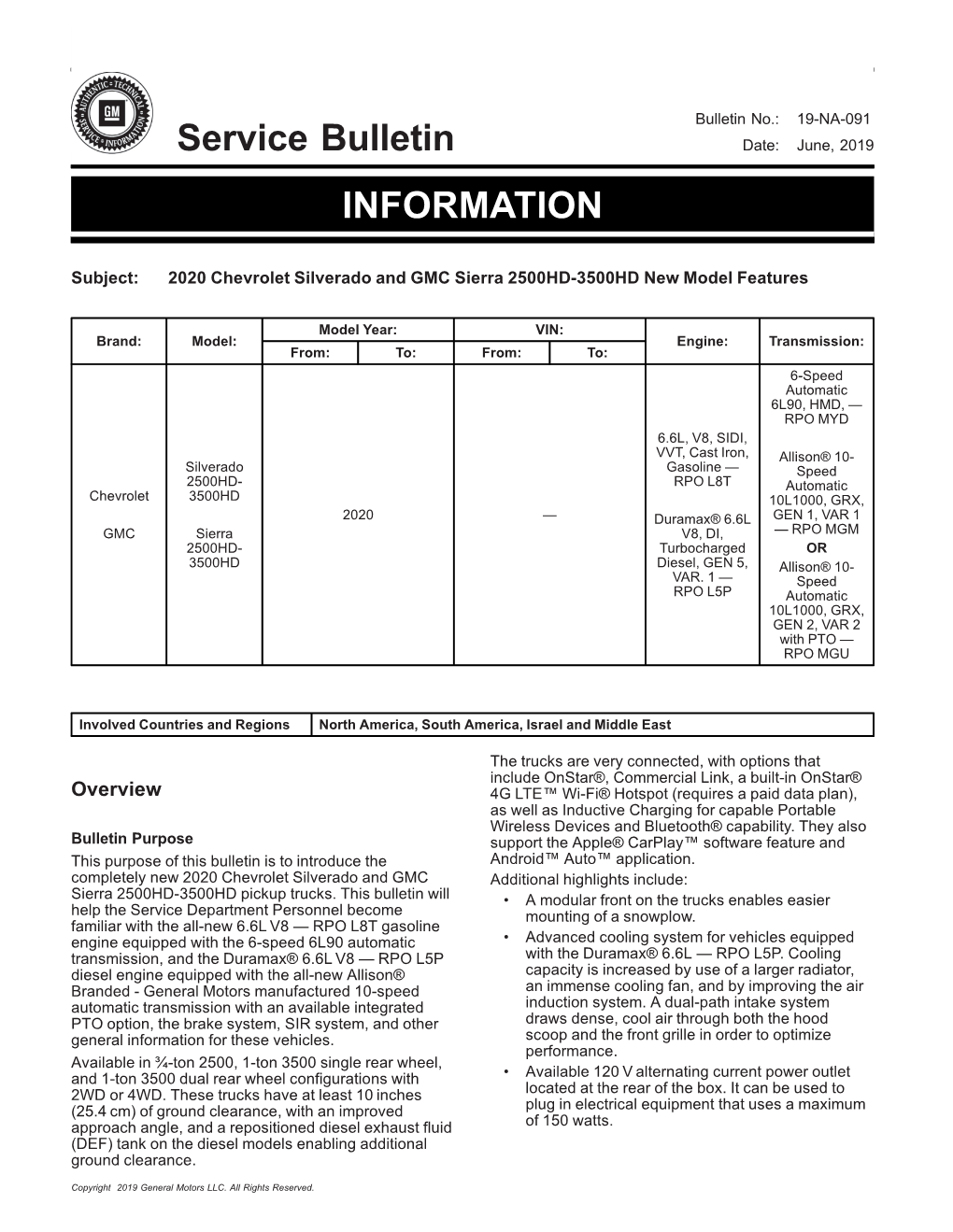 Service Bulletin INFORMATION