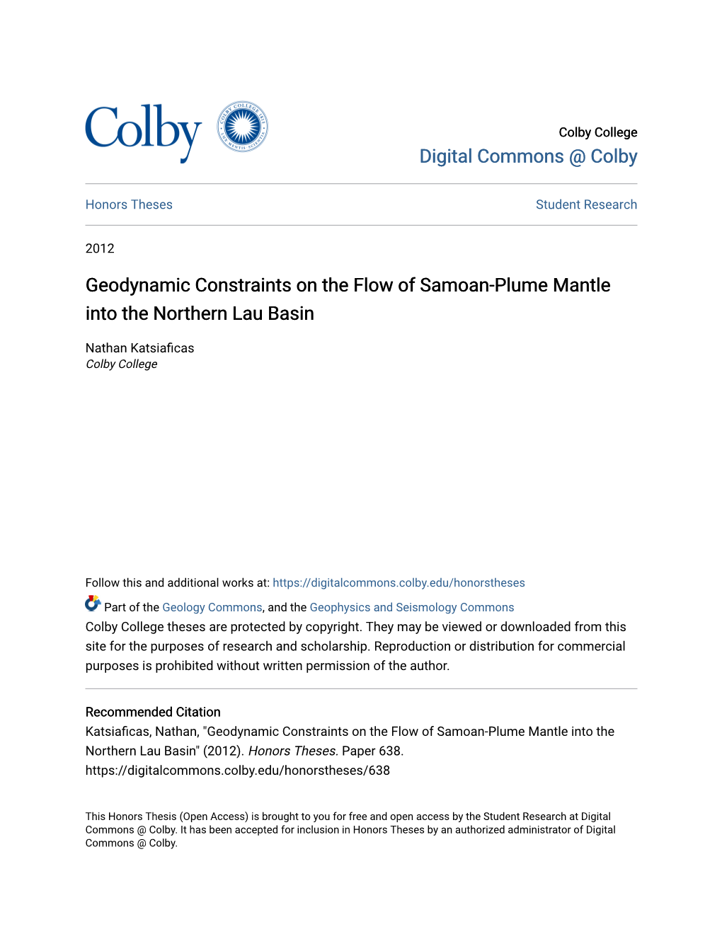 Geodynamic Constraints on the Flow of Samoan-Plume Mantle Into the Northern Lau Basin