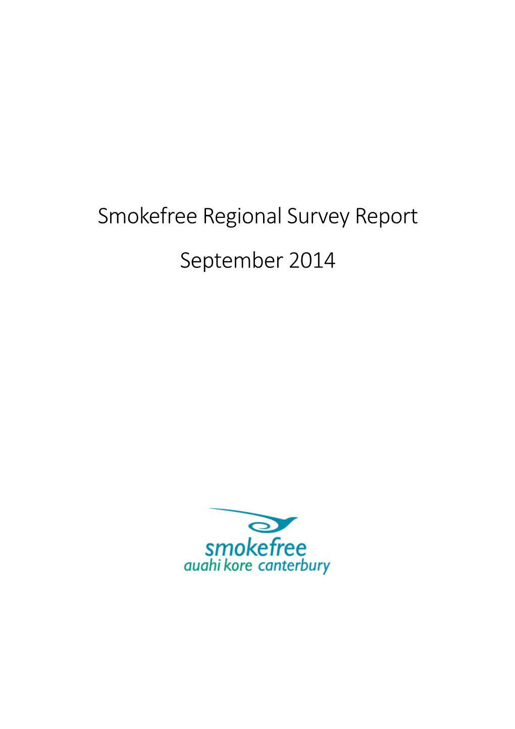 Smokefree Regional Survey Report September 2014