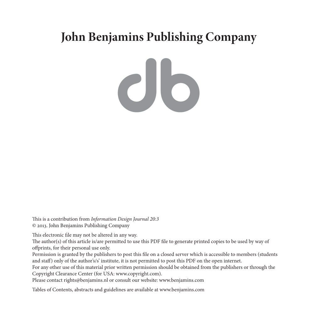 John Benjamins Publishing Company