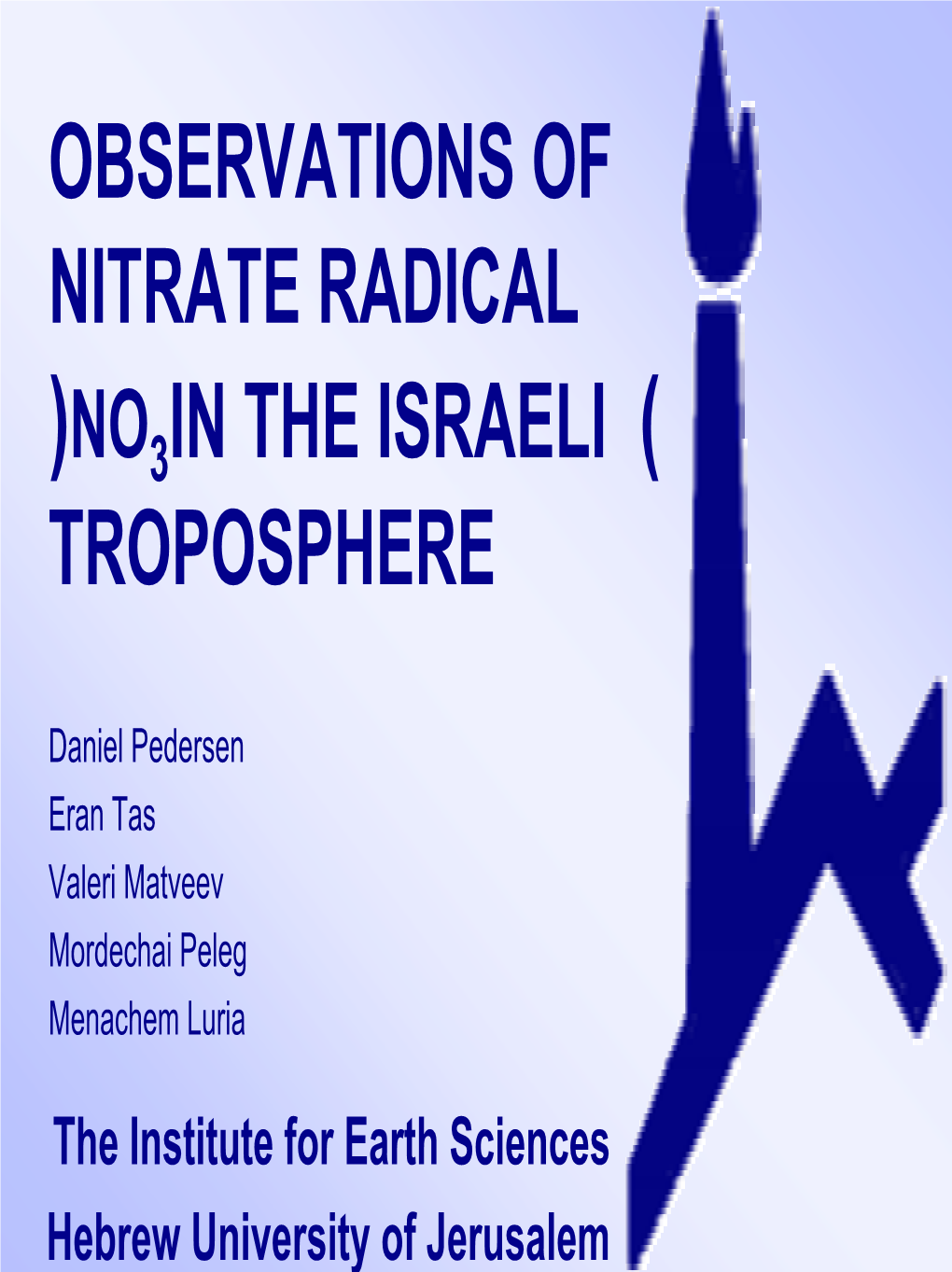 Observations of Nitrate Radical in the Israeli