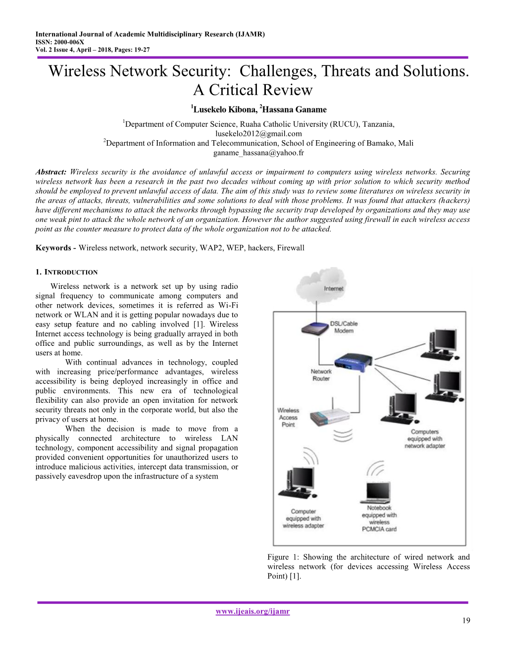 Wireless Network Security: Challenges, Threats and Solutions