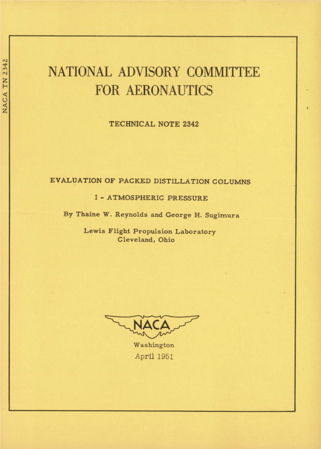 National Advisory Committee for Aeronautics