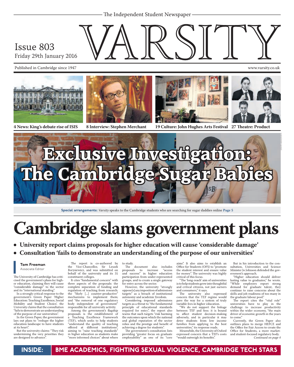 Cambridge Slams Government Plans