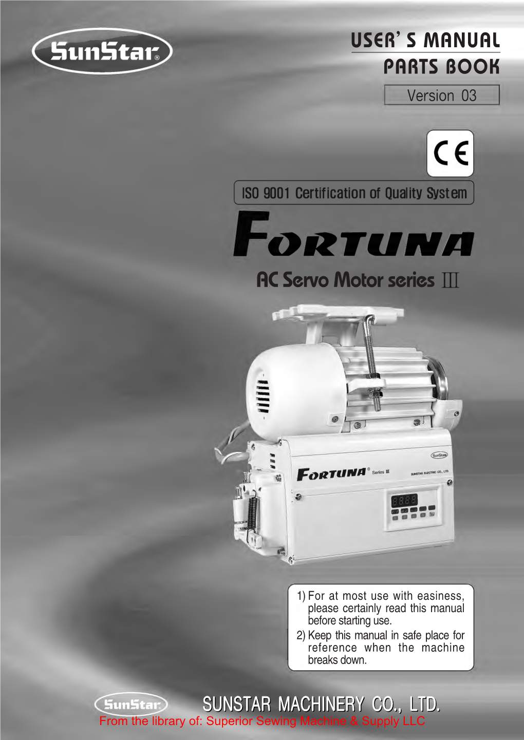 Sunstar Fortuna AC Servo Motor Series III.Pdf