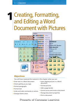 Creating, Formatting, and Editing a Word Document with Pictures