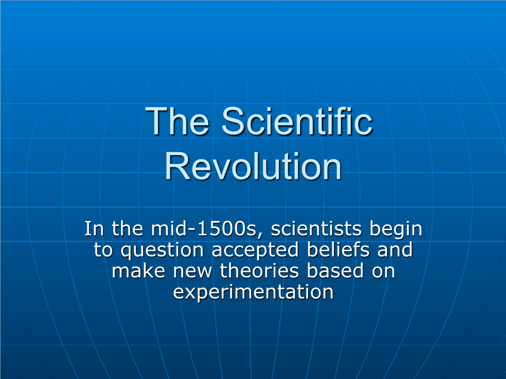 The Scientific Revolution