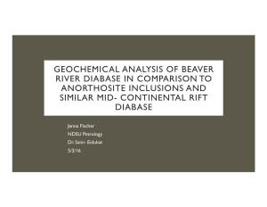 Geochemical Analysis of Beaver River Diabase in Comparison to Anorthosite Inclusions and Similar Mid- Continental Rift Diabase